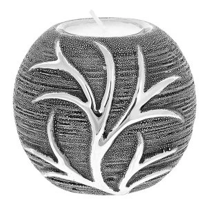 Image of Leaf Tealight Ball Gunmetal