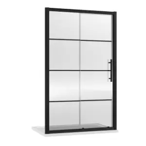 Image of Hudson Reed 1200mm Sliding Shower Door - Matt Black