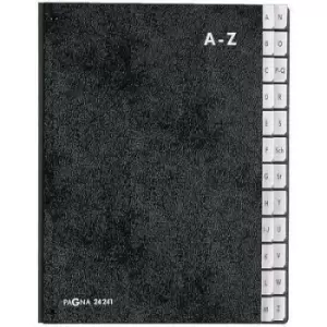 Image of PAGNA Desk folder 24241-04 Rigid cardboard Black A4 No. of compartments: 24 A-Z