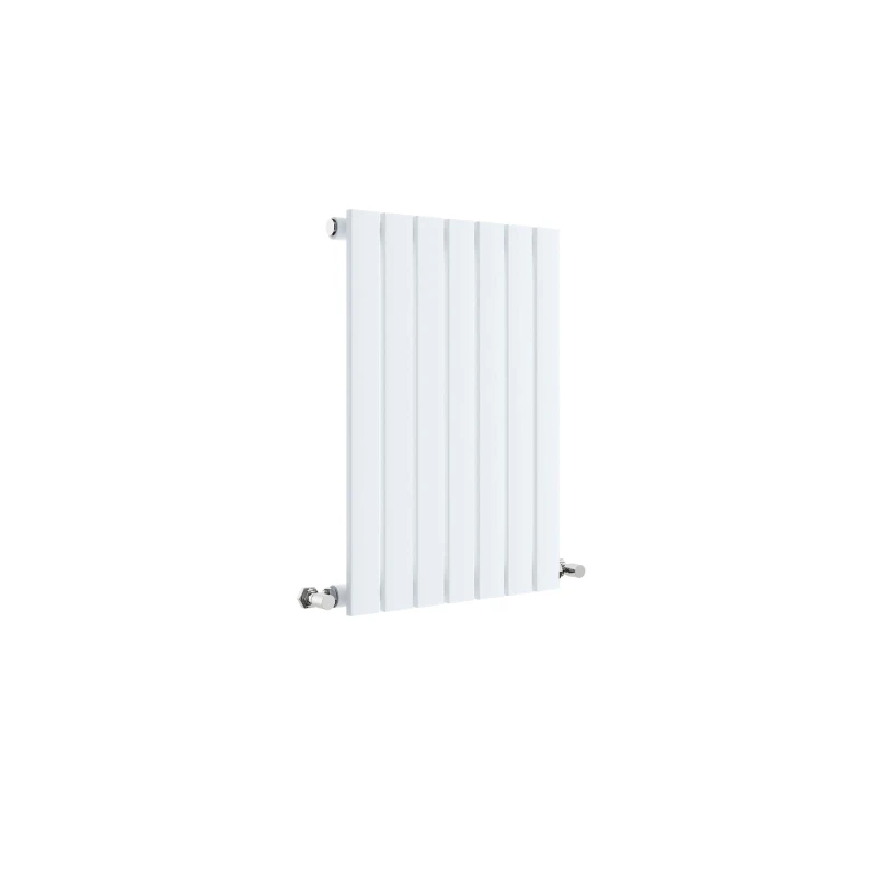 Image of Balterley Lucia Square Horizontal Single Panel Radiator, 600 x 412mm Satin White White Unisex