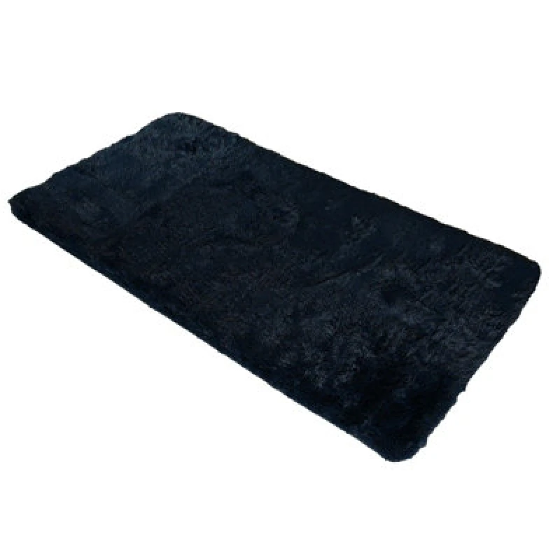 Image of OHS OHS Fluffy Rug Anti Slip Plain Shaggy Floor Mat in Navy Size: 80cm x 150cm Navy 80cm x 150cm Unisex 5027434156009