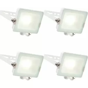 Image of 4 pack Outdoor Waterproof LED Floodlight - 20W Cool White LED - Matt White