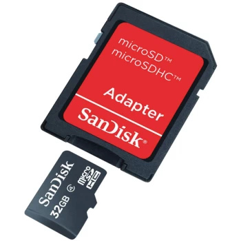 Image of SanDisk SDSDQB-032G-B35 microSDHC Memory Card 32GB - Inc Adaptor