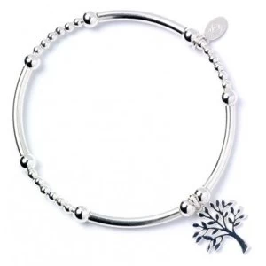 Image of Tree of Life Charm with Noodle Bead Bracelet & Sterling Silver Ball