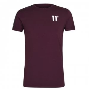 Image of 11 Degrees Taped Muscle T Shirt - Mulled Red