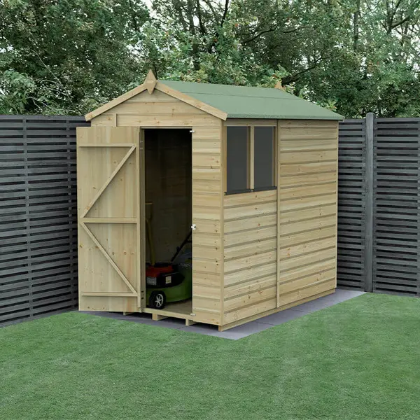 Image of 7' x 5' Forest Beckwood 25yr Guarantee Shiplap Pressure Treated Apex Wooden Shed (2.28m x 1.53m)