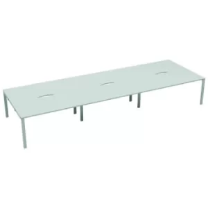 Image of Jemini 6 Person Bench Desk 4800x1600x730mm White/White KF809531