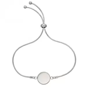Image of Engravable Silver Disc Toggle Bracelet B5305