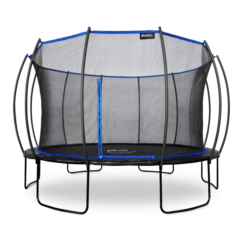 Image of Plum 14ft Deluxe Springsafe Trampoline & Enclosure, Blue 105401A82