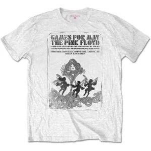 Image of Pink Floyd - Games For May B&amp;W Unisex Medium T-Shirt - White