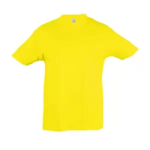 Image of SOLS Kids Regent Short Sleeve T-Shirt (8yrs) (Lemon)