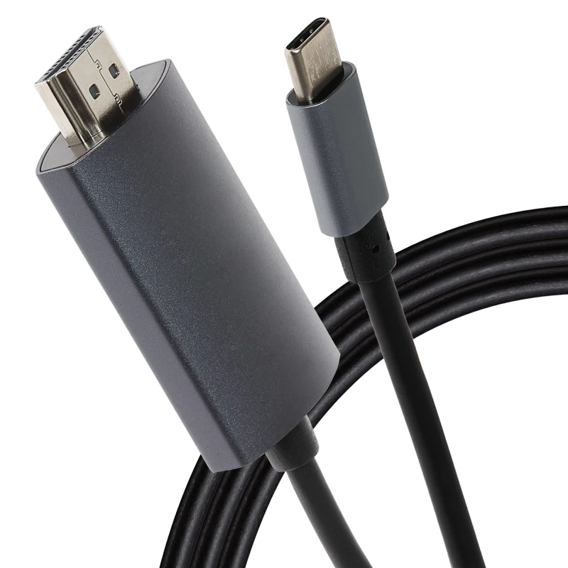 Image of Maplin USB-C to HDMI Cable Ultra HD 4K@60Hz 3.1 Aluminium Case 5m