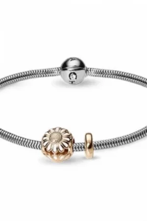 Image of Ladies Christina Sterling Silver 20cm Bracelet With Charm 615-20G-MARGUERITE
