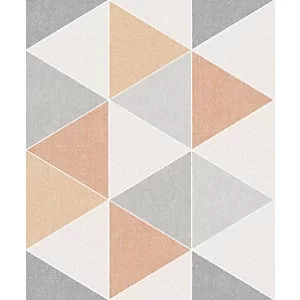 Image of Arthouse Retro Triangle Orange Wallpaper 10.05m x 53cm