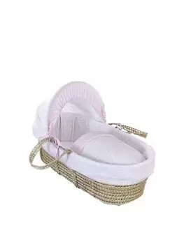 Image of Clair De Lune Stars & Stripes Palm Moses Basket - Pink