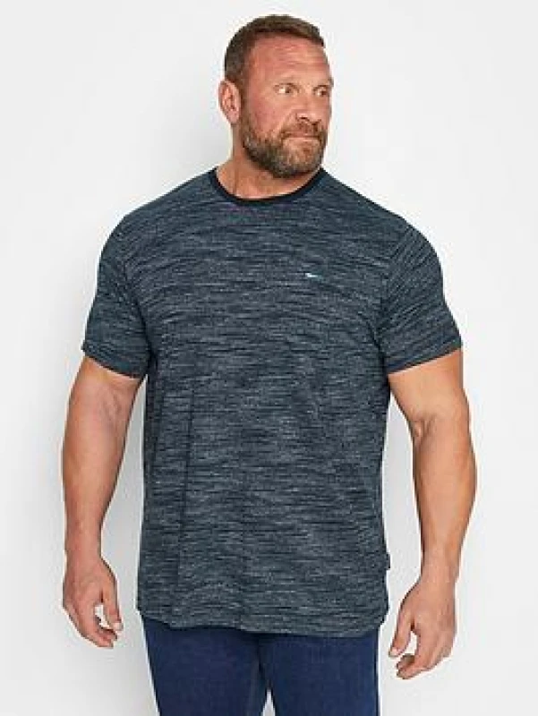 Image of BadRhino BadRhino Men Injected Slub T-Shirt in Mid Navy Size: 2X-large Mid Navy XXL Male 5063110911296