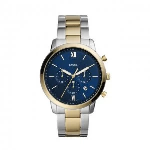 Image of Fossil Blue And Two Tone 'Neutra' Chronograph Dress Watch - FS5706