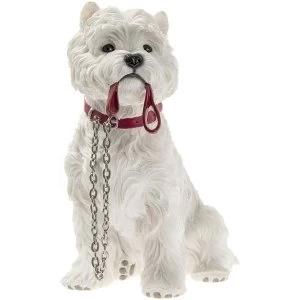 Image of Walkies Westie Dog Sitting Resin Figurine By Lesser & Pavey