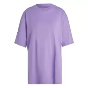 Image of adidas Dance Oversized T-Shirt Womens - Violet Fusion / Violet Fusion