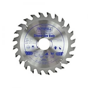 Image of Faithfull TCT Circular Saw Blade 160 x 30 mm x 24T