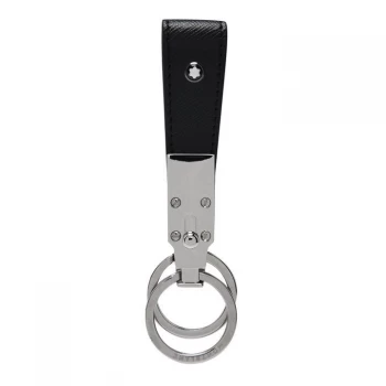 Image of Mont Blanc - Mont Blanc Sartorial Loop Key Fob - Key Rings - Black
