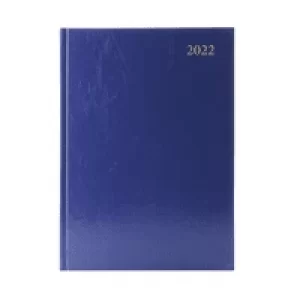 Image of Desk Diary Day Per Page Appointments A5 Blue 2022 KFA51ABU22