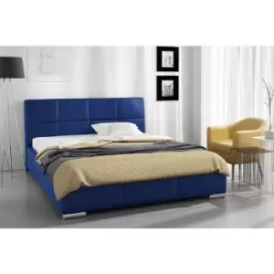 Image of Envisage Trade - Simplier Upholstered Beds - Plush Velvet, Super King Size Frame, Blue - Blue