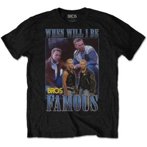 Image of Bros - Famous Homage Unisex Medium T-Shirt - Black