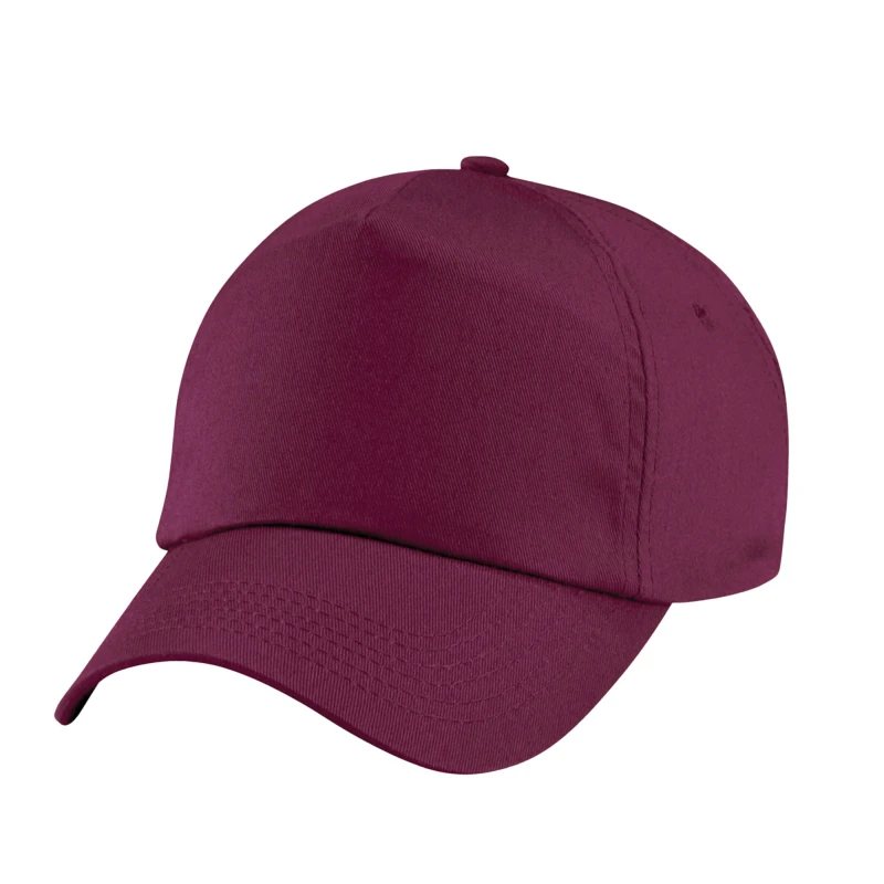 Image of Beechfield Original 5 Panel Cap in Burgundy Burgundy Unisex One Size