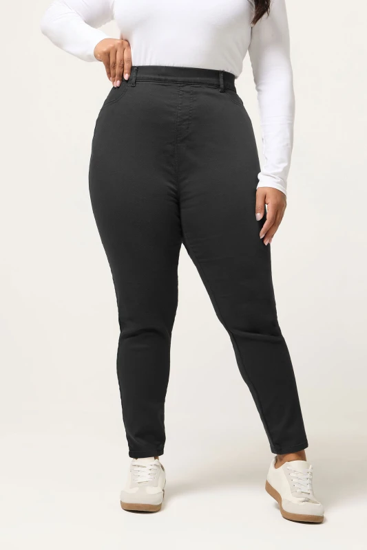Image of Yours Womens Pull On Jeggings in Grey Size: 28S Grey Female 28S