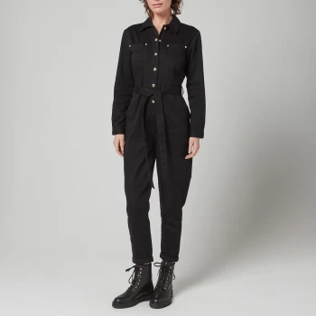 Image of Barbour International Womens Solitude Jumpsuit - Black - UK 14