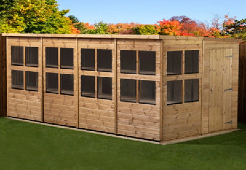 Image of Empire Sheds Empire Pent Potting Shed 16X8 Single Door