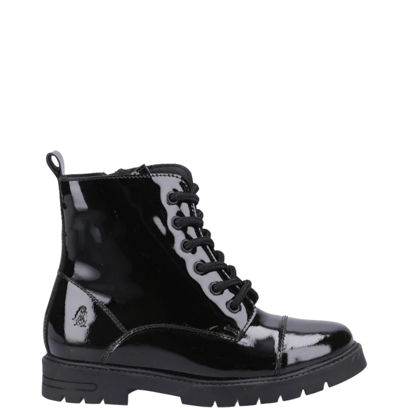 Image of Hush Puppies Lauren Patent Junior Shoe Black female 10 (28)