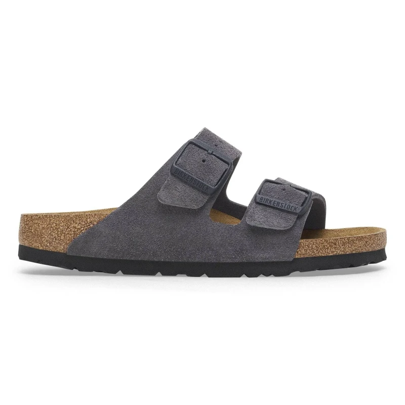 Image of Birkenstock Sandals Birkenstock Arizona Suede Leather Gris Unisex 36 Etroit