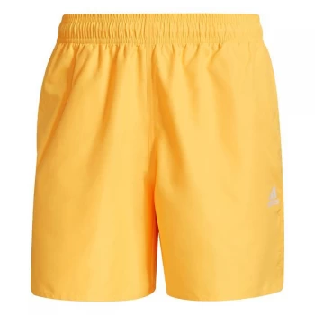 Image of adidas Solid Swim Shorts Mens - Solar Gold