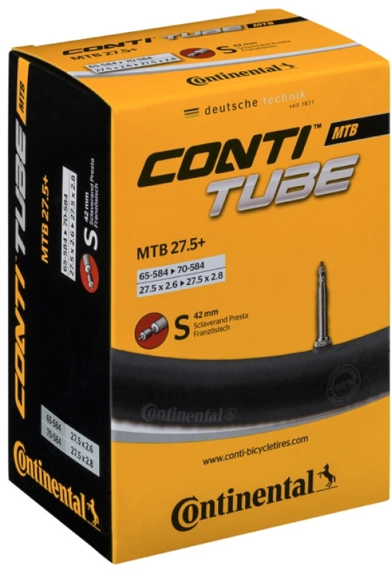 Image of Continental MTB Inner Tube 26X1.75-2.50 Light Presta 42mm BLACK