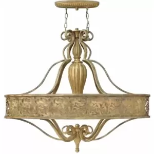 Image of 6 Bulb Chandelier Hanging Pendant LIght Brushed Champagne LED E27 100W Bulb