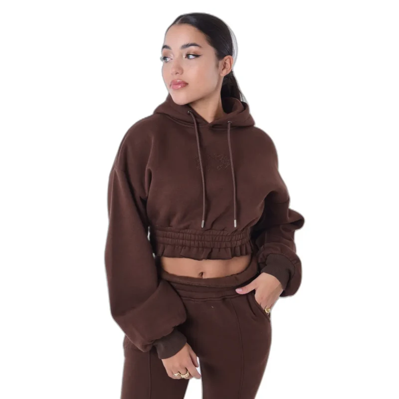 Image of Project X Paris Project X Paris Pleated Womens Hoodie Marron Female L