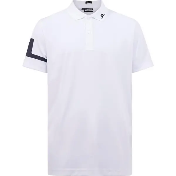 Image of J Lindeberg Heath Regular Fit Golf Polo - White 2XL