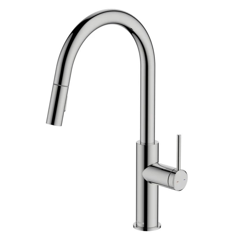 Image of McAlpine McAlpine Ness Side Lever Pull Out Kitchen Mixer Tap - Chrome Silver