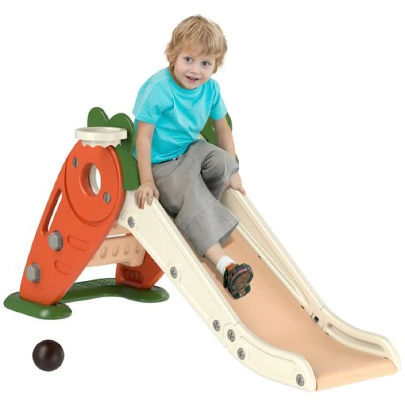 Image of AIYAPLAY Aiyaplay - 3 in 1 Kids Slide, Carrot-themed Foldable Indoor Slide for 1-3 Years 5056725569976