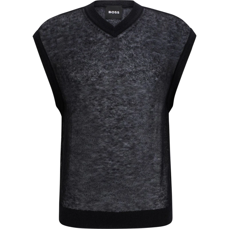 Image of Boss Mens Knitted T-Shirt Black male M