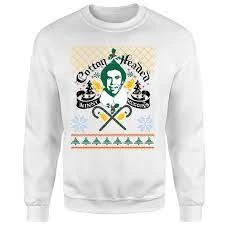 Image of Elf Ninny Muggins Sweatshirt - White - S