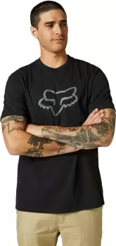 Image of FOX Legacy FOX Head T-Shirt, black-grey Size M black-grey, Size M