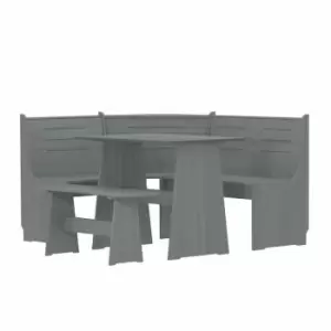 Image of Latham Corner Bench Set-Full Grey
