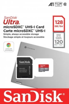 Image of SanDisk Ultra 120MBs Micro SD Chromebook - 128GB