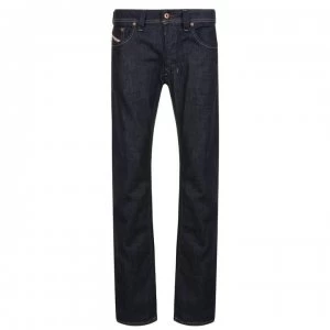 Image of Diesel Larkee Straight Fit Jeans - Denim Rinse