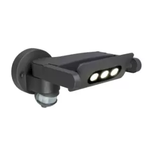 Image of Outdoor IP54 3 Bulb Wall Light Graphite LED 9W d02462