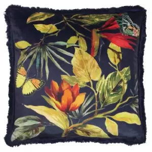 Image of Cahala Tropical Cushion Navy, Navy / 50 x 50cm / Polyester Filled