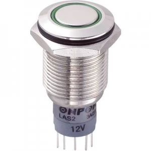 Image of TRU COMPONENTS LAS2GQF 11EG12VNP Tamper proof pushbutton 250 V AC 3 A 1 x OnOn IP67 momentary